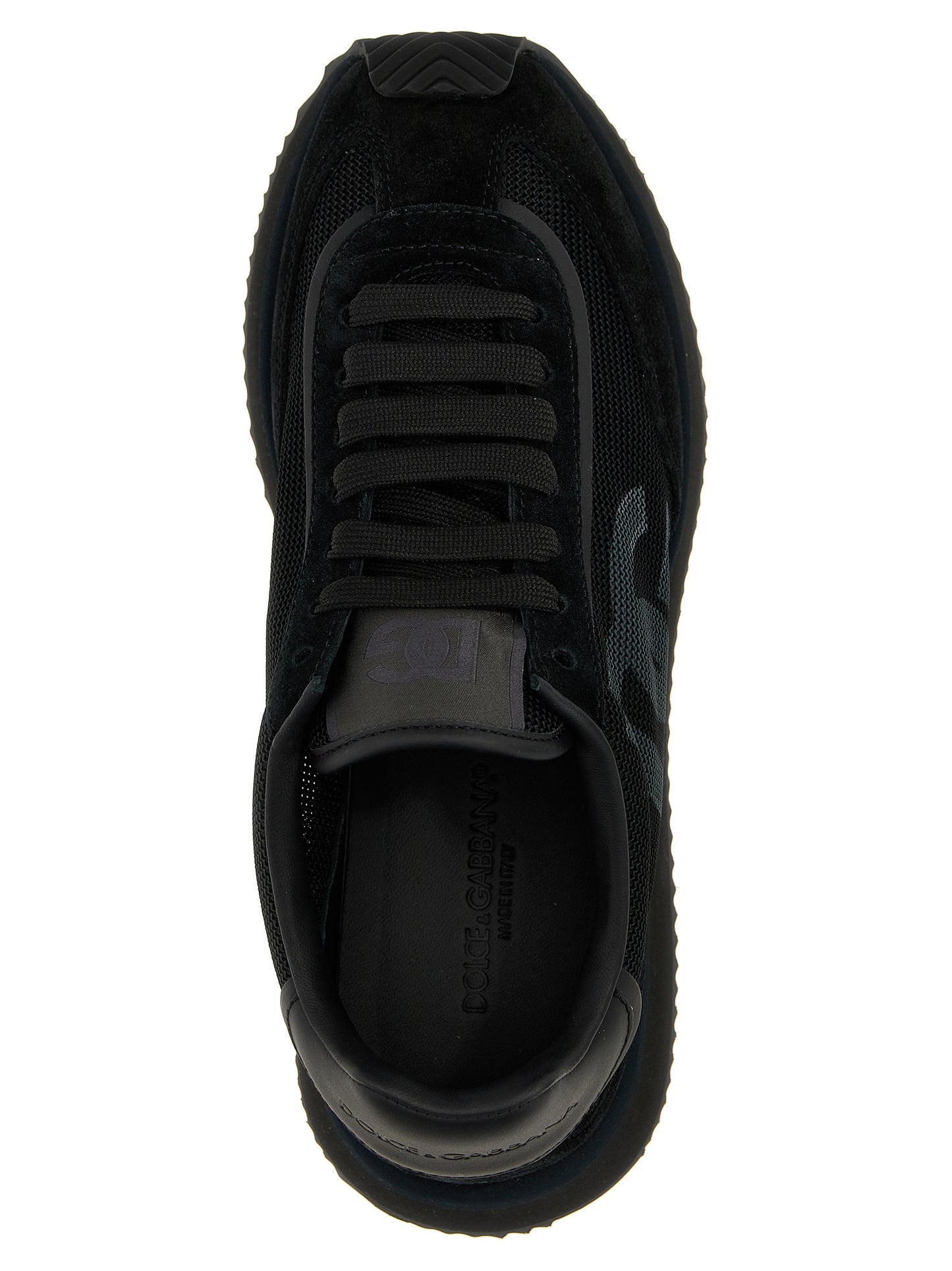Dolce & Gabbana Black DG Cushion Calfskin Sneakers