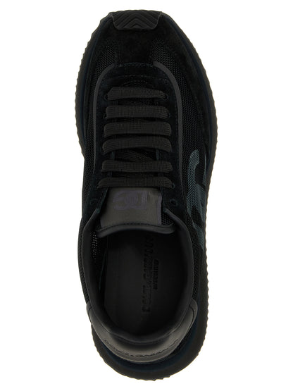 Dolce & Gabbana Black DG Cushion Calfskin Sneakers
