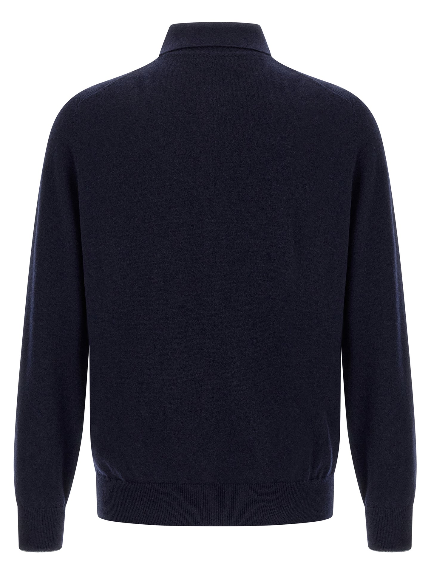 Brunello Cucinelli Blue Cashmere Polo Shirt