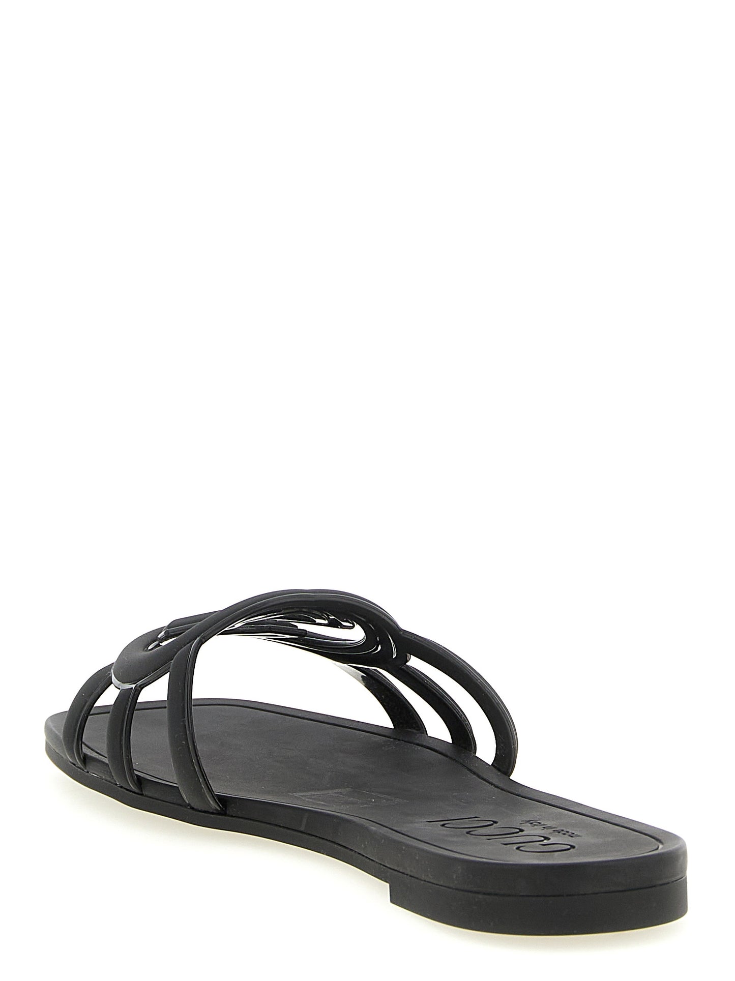 Gucci Black Rubber Slides - Lido Sandals