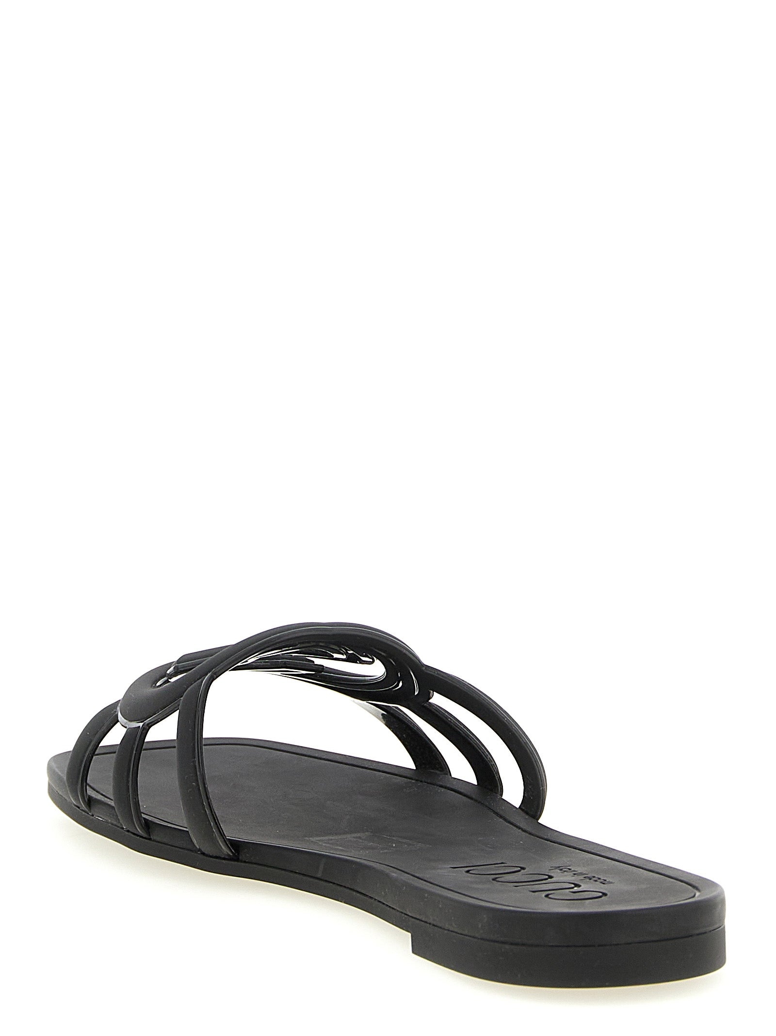 Gucci Black Rubber Slides - Lido Sandals