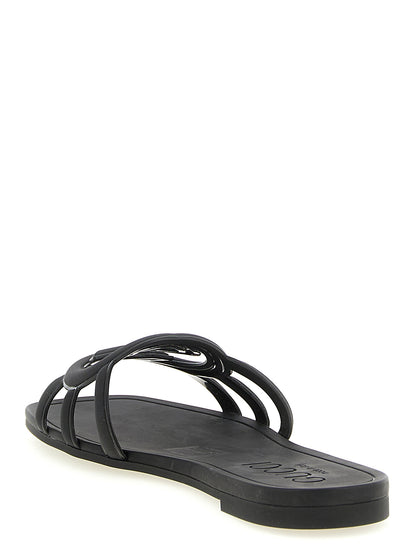 Gucci Black Rubber Slides - Lido Sandals