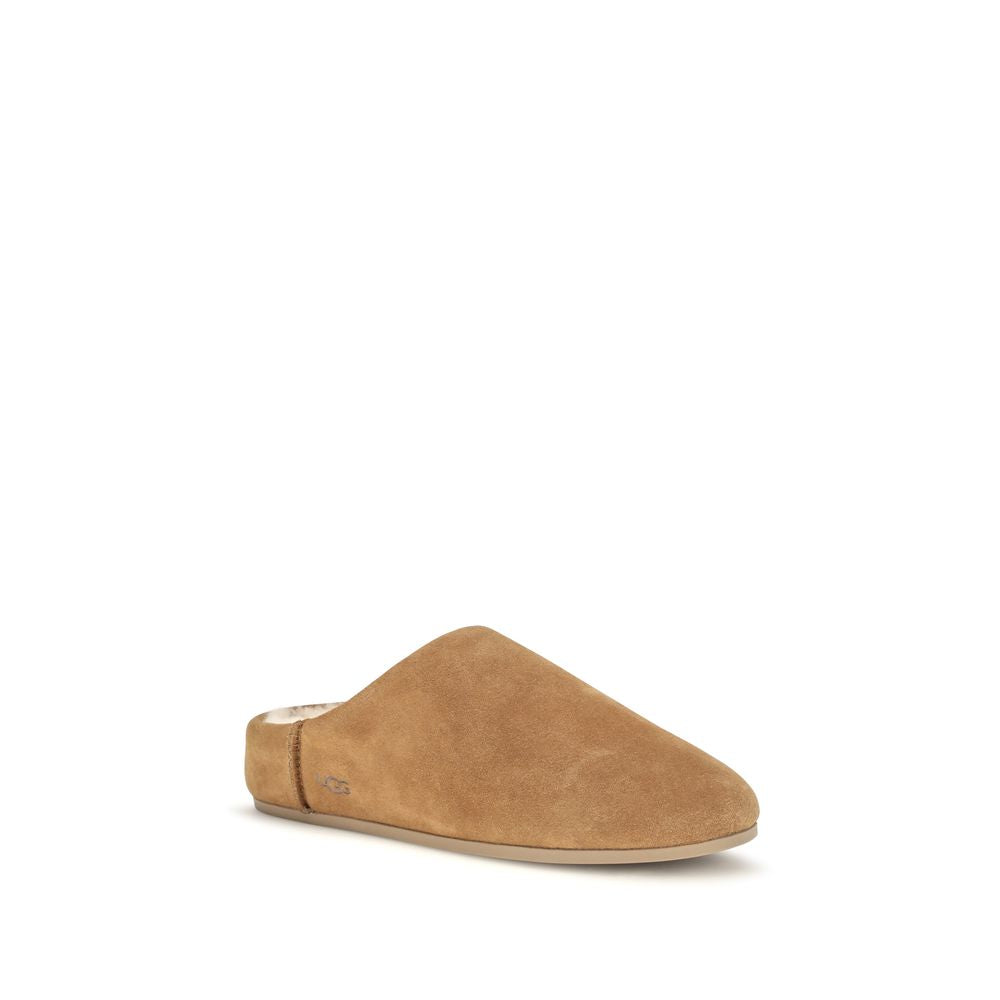 UGG Elea Slip-On Mules Beige Leather EU36/US6 to EU41/US11