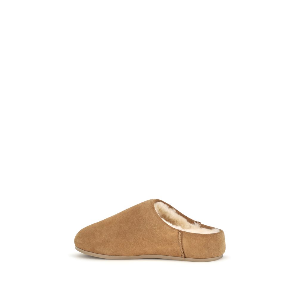 UGG Elea Slip-On Mules Beige Leather EU36/US6 to EU41/US11