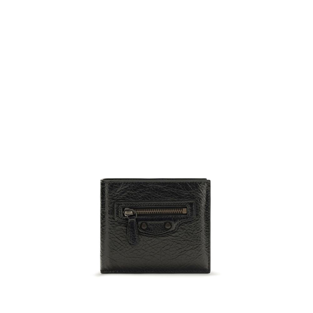 Balenciaga Le City Square Wallet in Black Lamb Ovis Aries Aries
