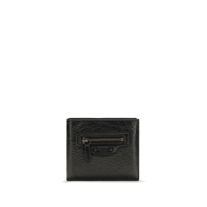 Balenciaga Le City Square Wallet in Black Lamb Ovis Aries Aries