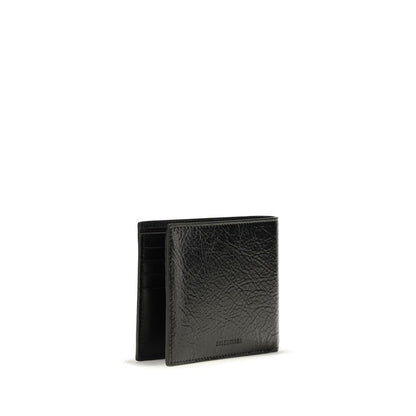 Balenciaga Le City Square Wallet in Black Lamb Ovis Aries Aries