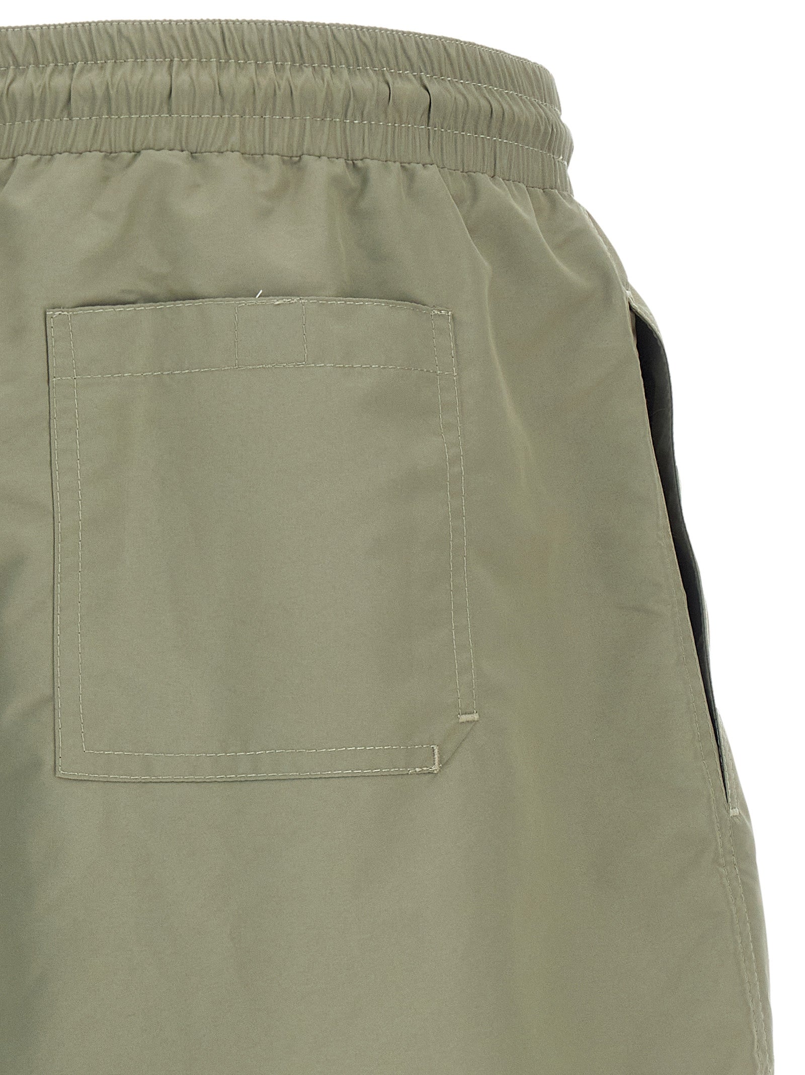 Brunello Cucinelli Bicolor Polyester Swim Shorts in Olive Green - XL
