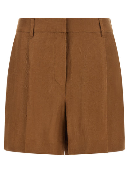 Brunello Cucinelli Brown Linen Bermuda Shorts