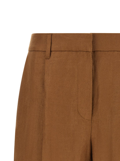 Brunello Cucinelli Brown Linen Bermuda Shorts