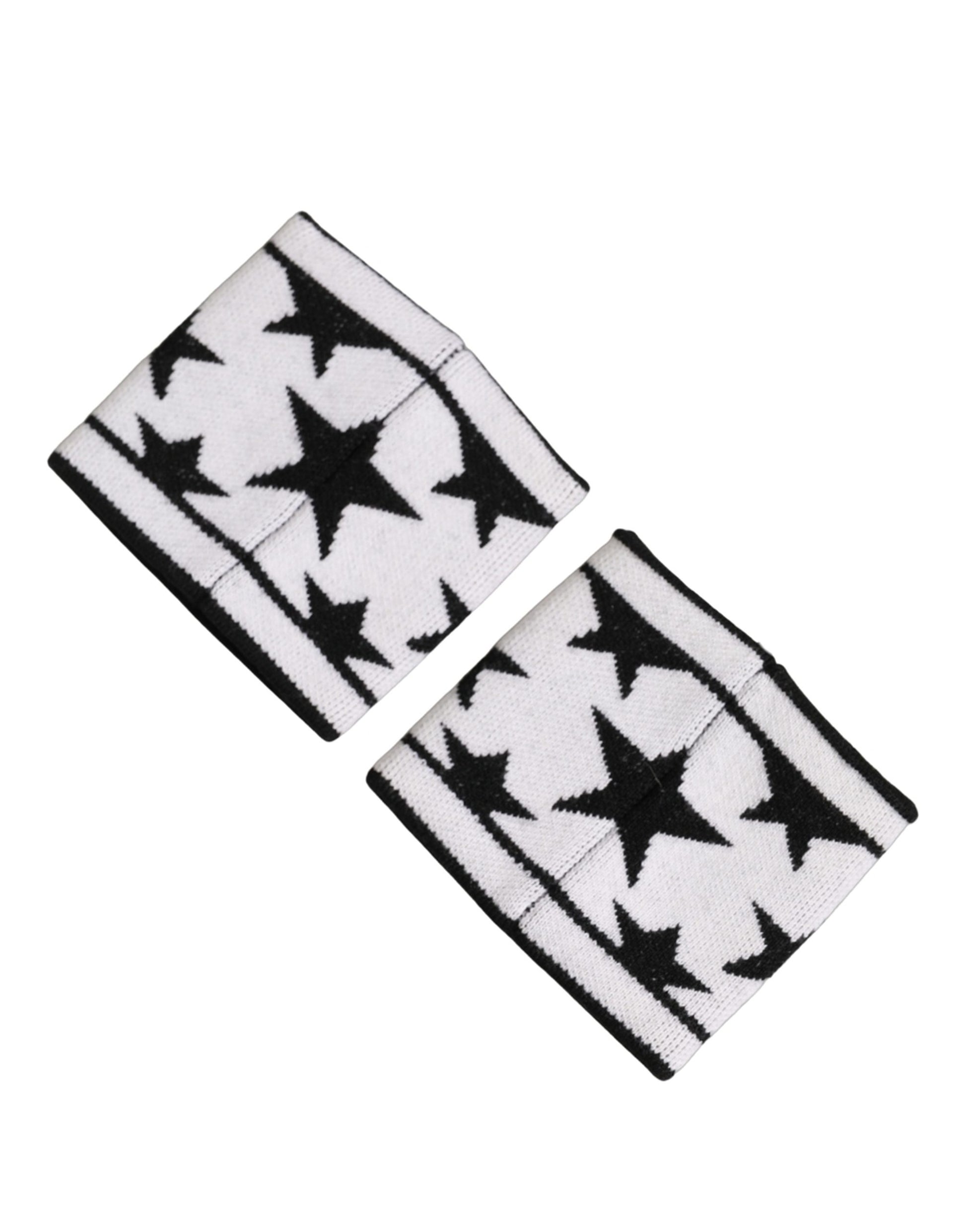 Dolce & Gabbana Men Set White Black Wool Logo Wristband