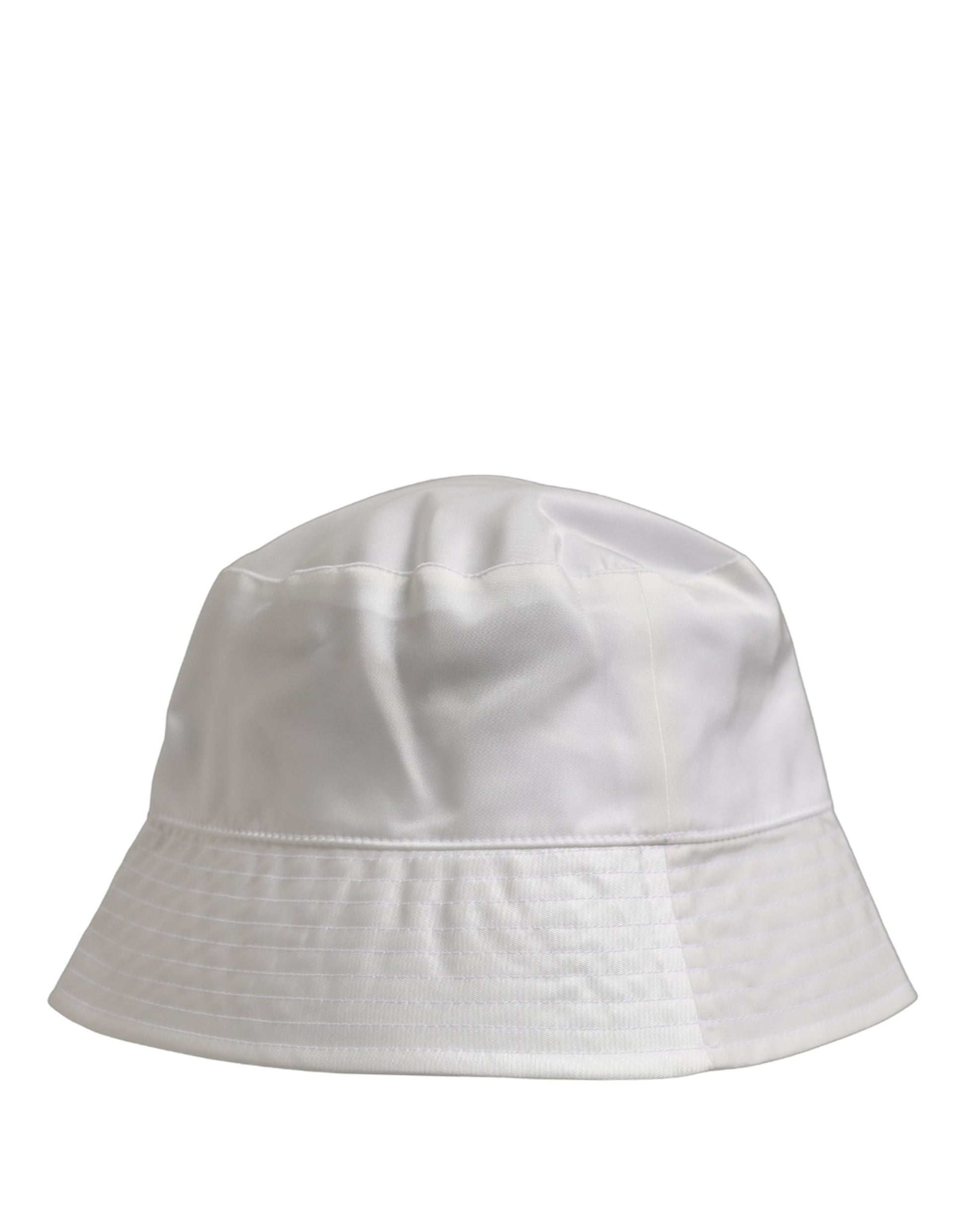 Dolce & Gabbana Men White Nylon Wide Brim Bucket Hat