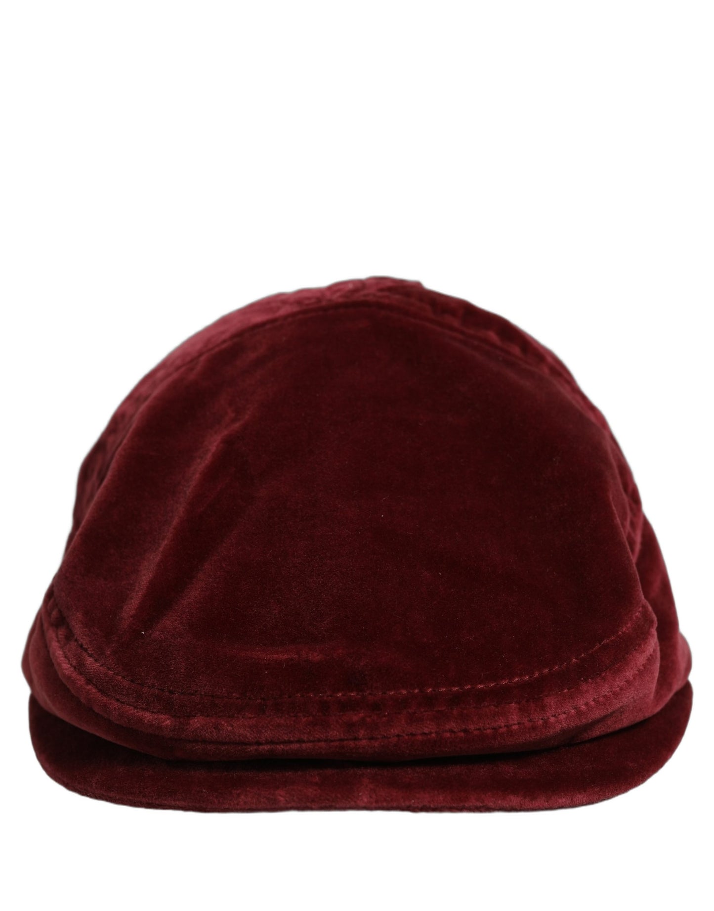 Dolce & Gabbana Men Dark Red Cotton Newsboy Cap