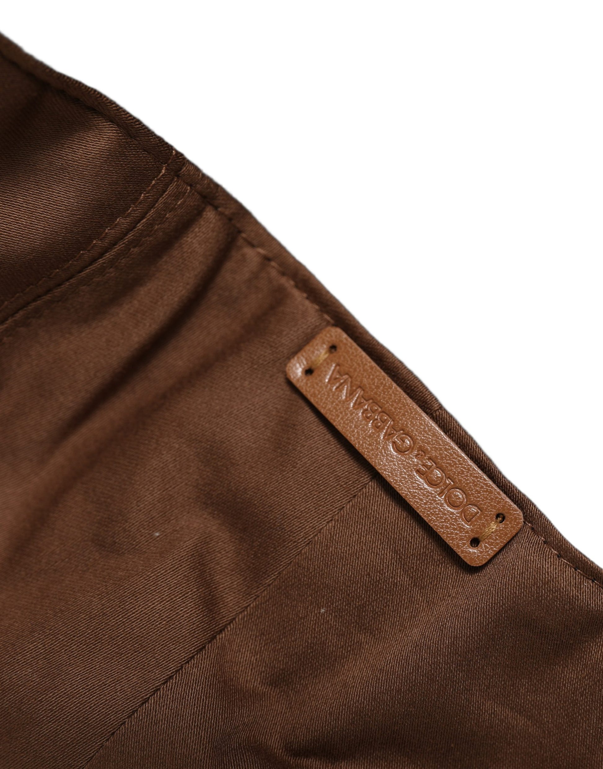Dolce & Gabbana Men's Brown Cotton Silk Newsboy Cap