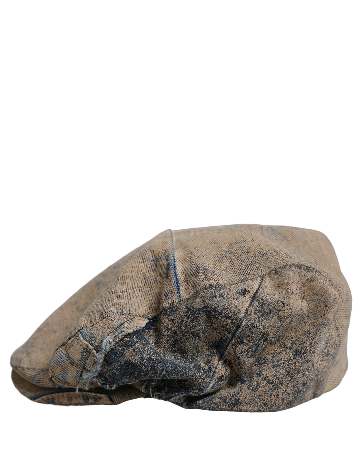 Dolce & Gabbana Brown Cotton Denim Newsboy Cap