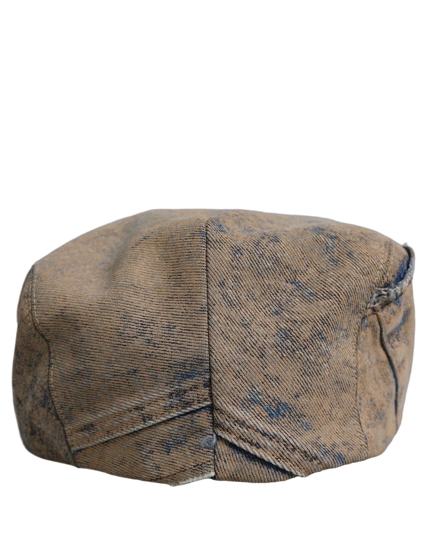Dolce & Gabbana Brown Cotton Denim Newsboy Cap