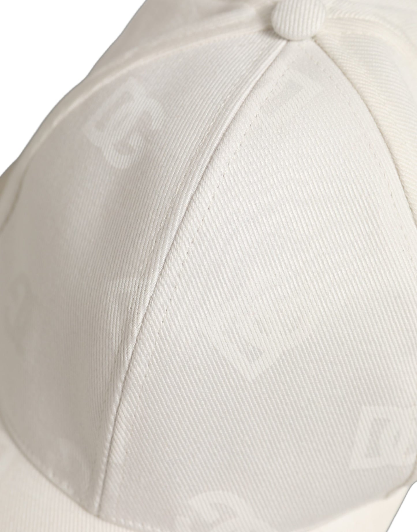 Dolce & Gabbana Men Off White Cotton Stretch Baseball Capello Hat