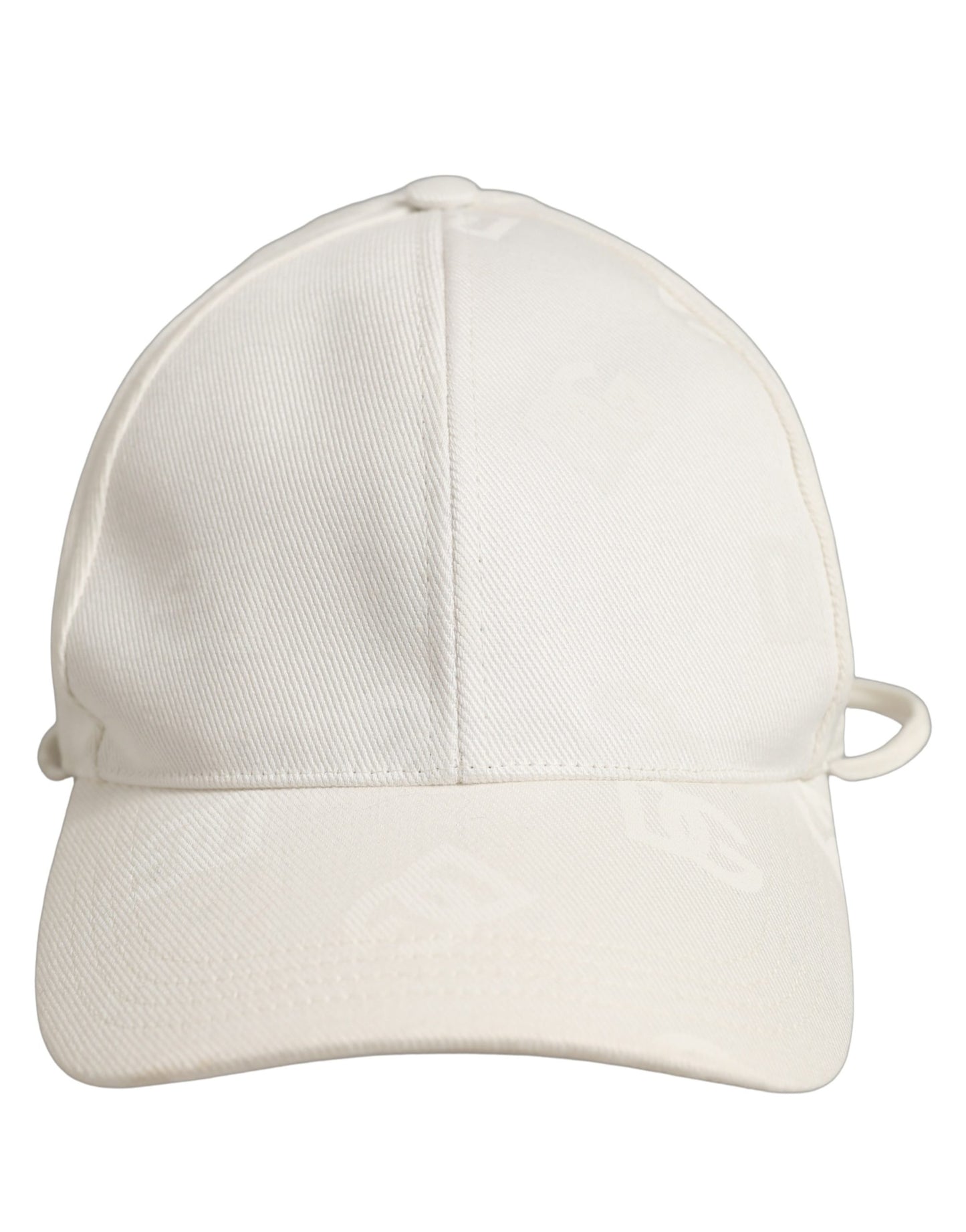 Dolce & Gabbana Men Off White Cotton Stretch Baseball Capello Hat