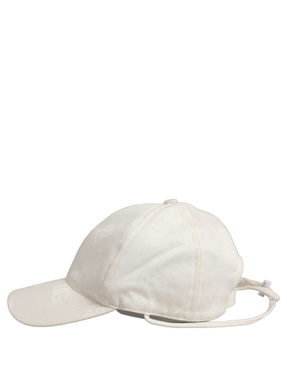 Dolce & Gabbana Men Off White Cotton Stretch Baseball Capello Hat