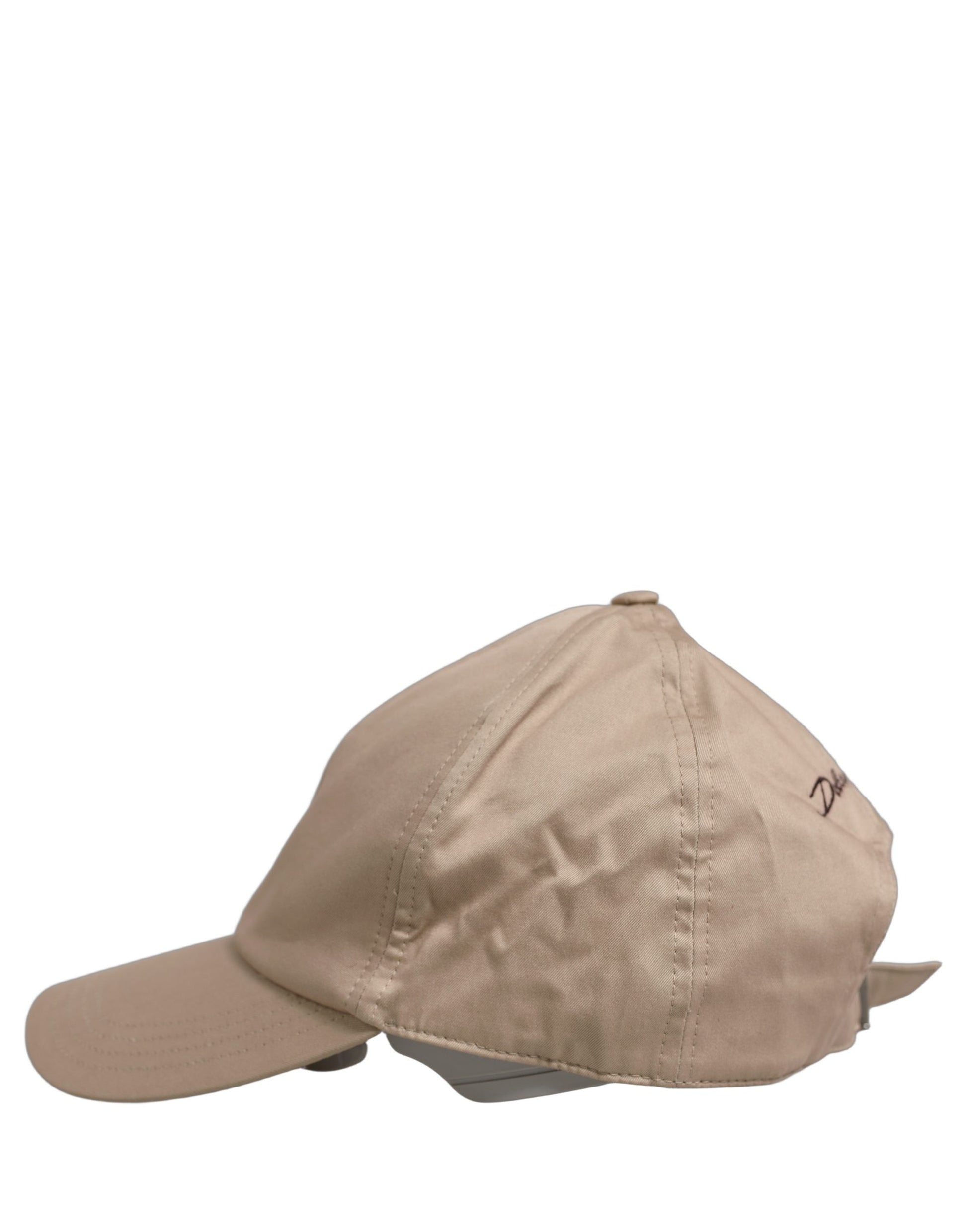 Dolce & Gabbana Beige Cotton Stretch Baseball Cap Hat