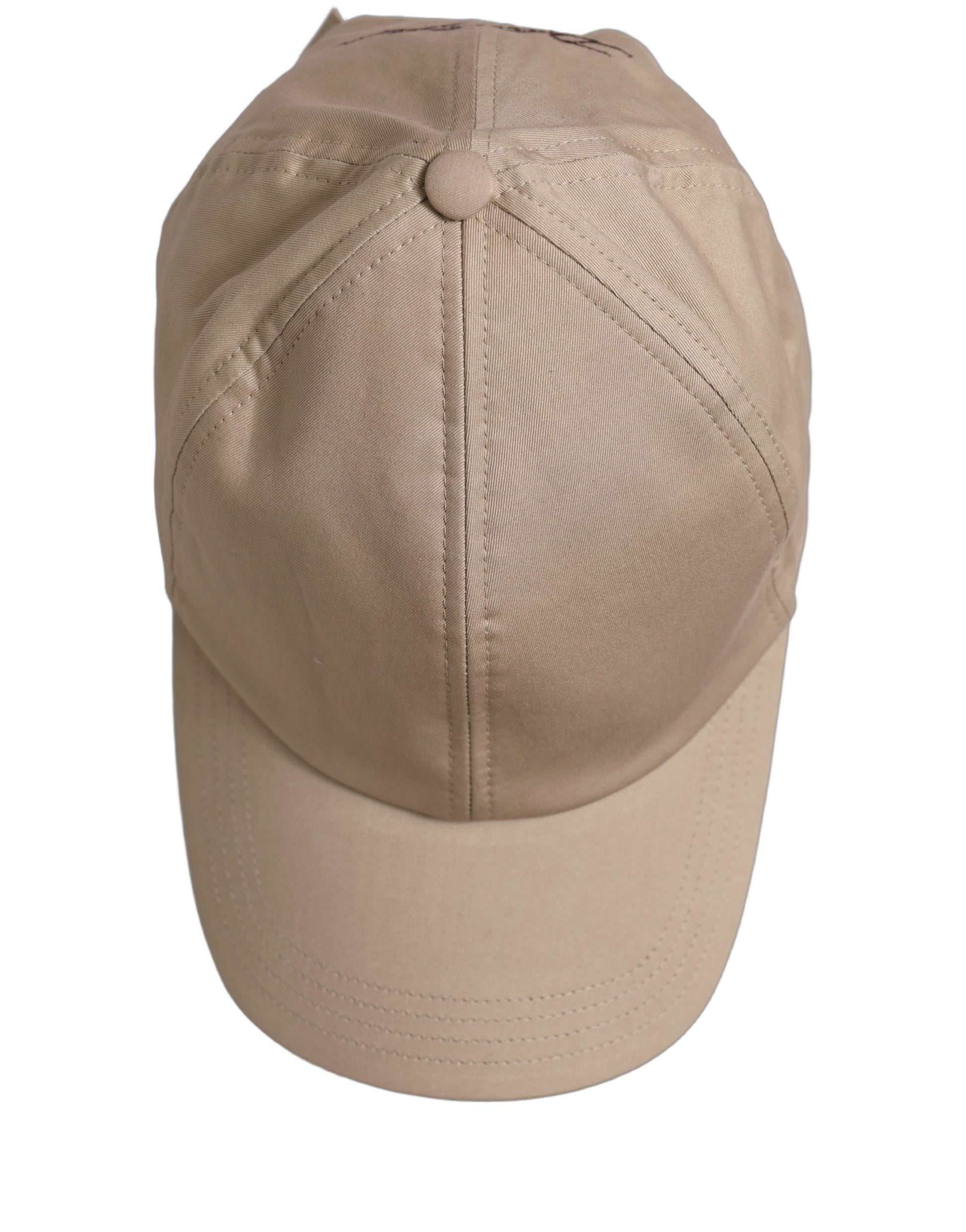 Dolce & Gabbana Beige Cotton Stretch Baseball Cap Hat
