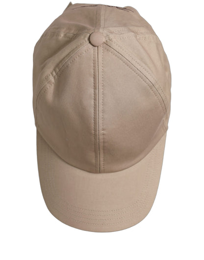 Dolce & Gabbana Beige Cotton Stretch Baseball Cap Hat