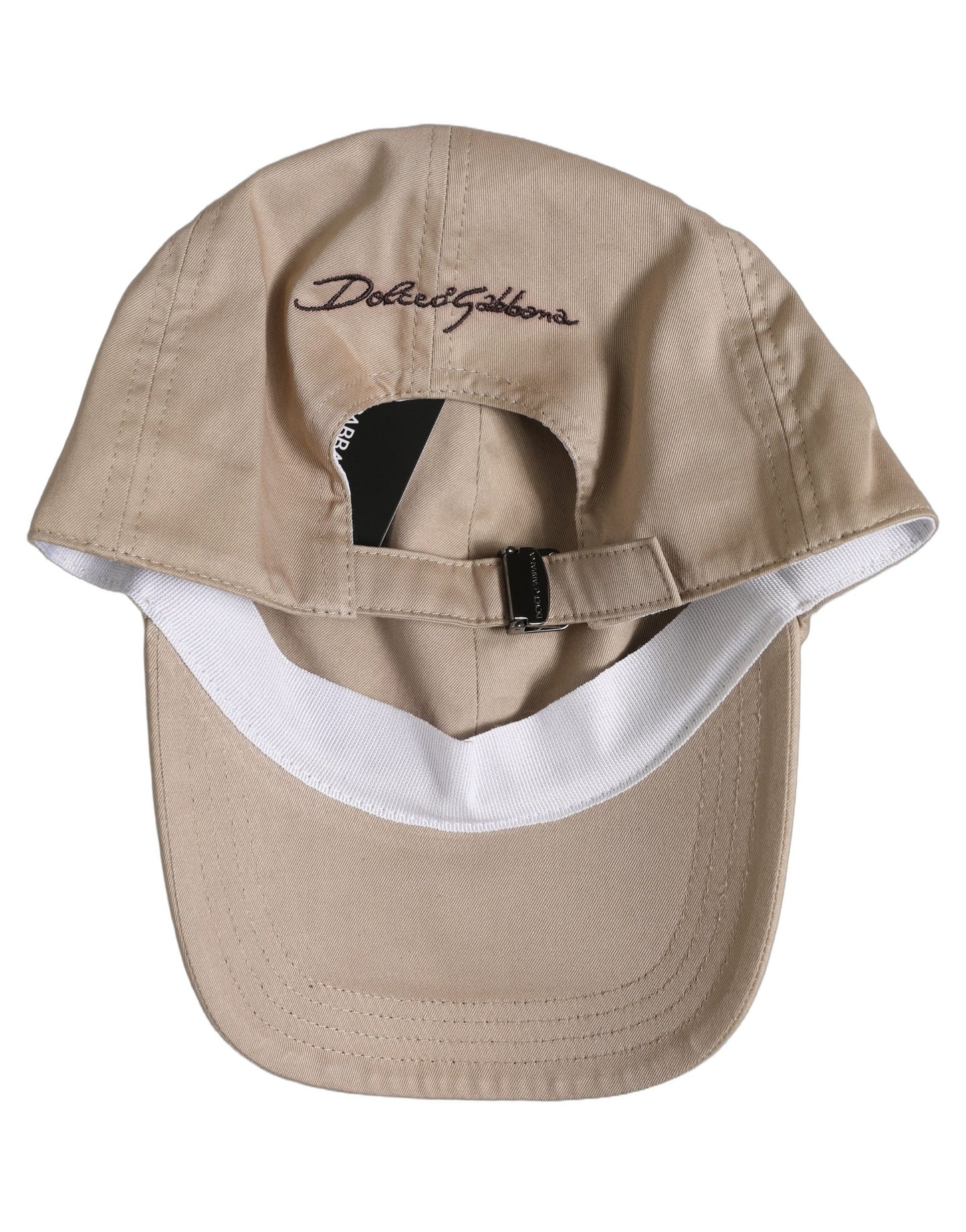 Dolce & Gabbana Beige Cotton Stretch Baseball Cap Hat
