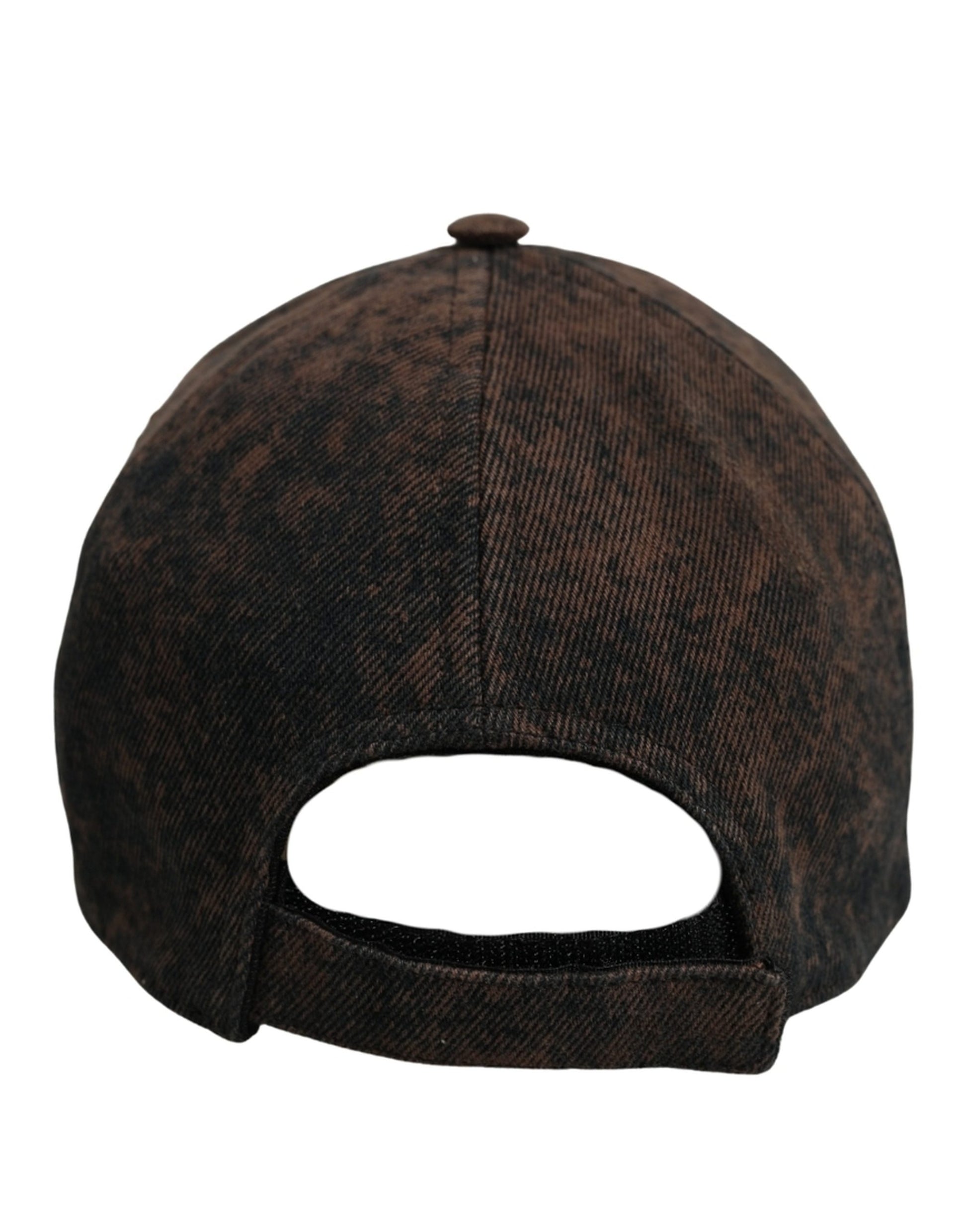 Dolce & Gabbana Men Brown Distressed Cotton Baseball Cap Hat