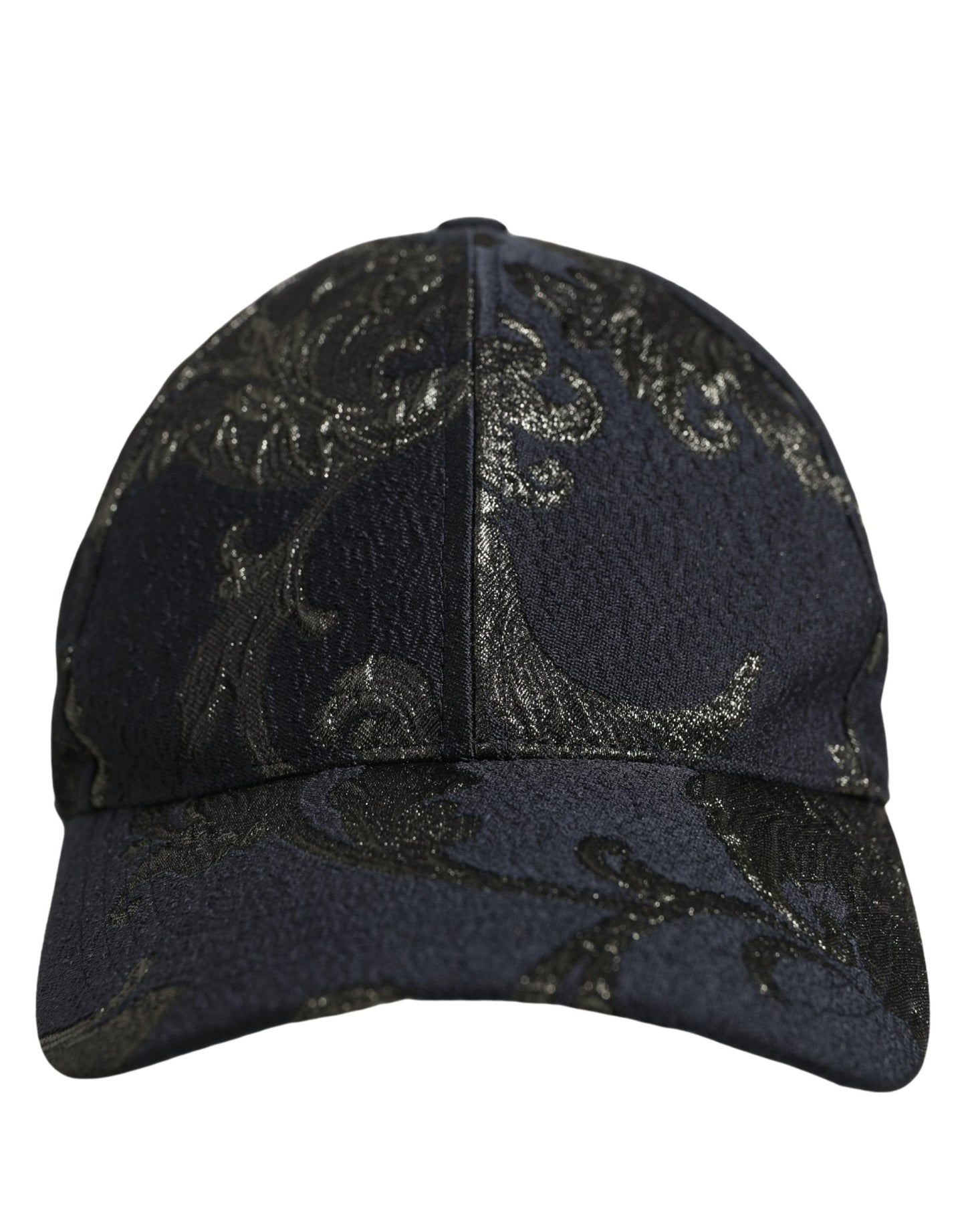 Dolce & Gabbana Men Black Floral Barocco Cotton Baseball Cap
