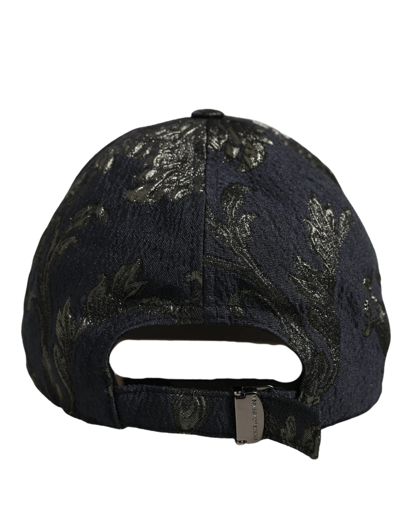 Dolce & Gabbana Men Black Floral Barocco Cotton Baseball Cap