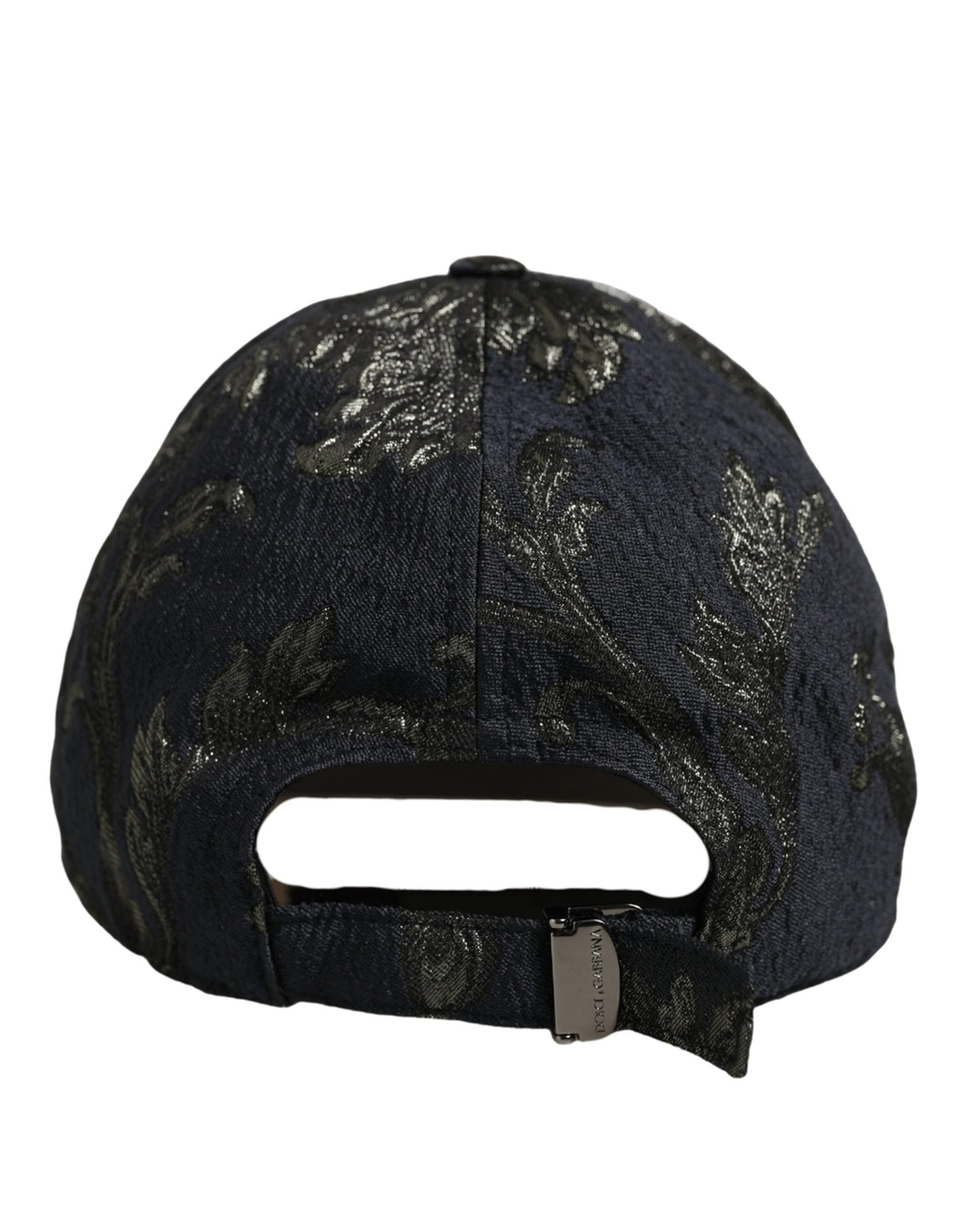 Dolce & Gabbana Men Black Floral Barocco Cotton Baseball Cap
