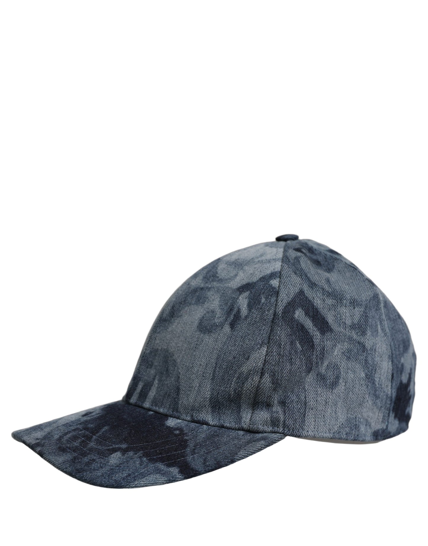 Dolce & Gabbana Men's Blue All Over Logo Cotton Baseball Cap Hat