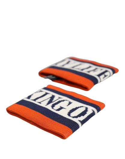 Dolce & Gabbana Multicolor Striped Cotton "King Of My Life" Wristband