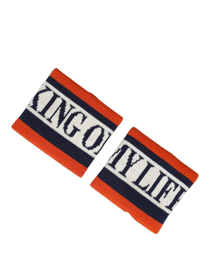 Dolce & Gabbana Multicolor Striped Cotton "King Of My Life" Wristband
