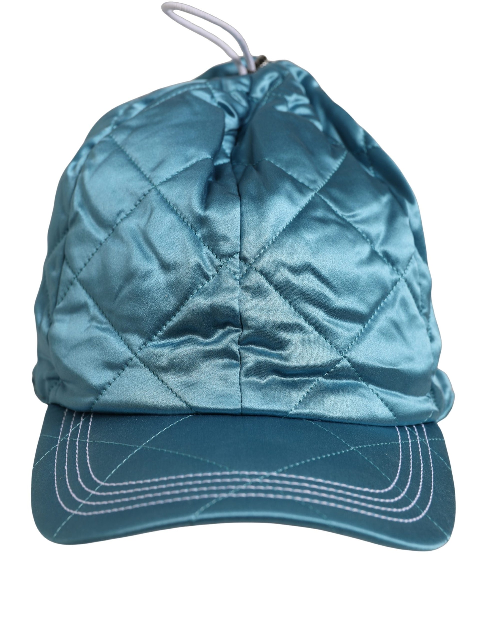 Dolce & Gabbana Men Teal Quilted Baseball Cap