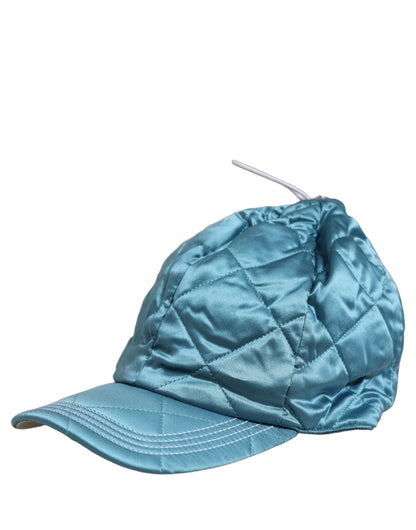 Dolce & Gabbana Men Teal Quilted Baseball Cap