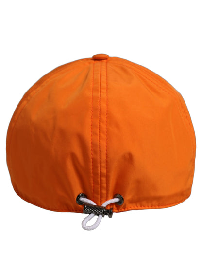 Dolce & Gabbana Men’s Orange Polyester Baseball Cap with Adjustable Strap