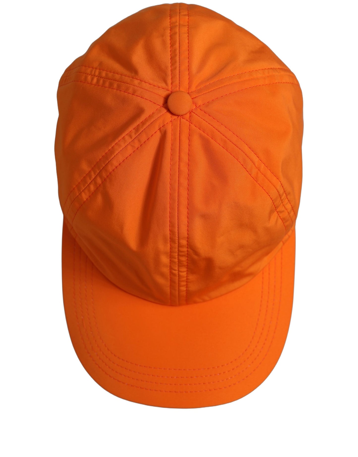 Dolce & Gabbana Men’s Orange Polyester Baseball Cap with Adjustable Strap