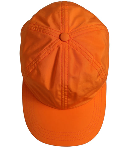 Dolce & Gabbana Men’s Orange Polyester Baseball Cap with Adjustable Strap