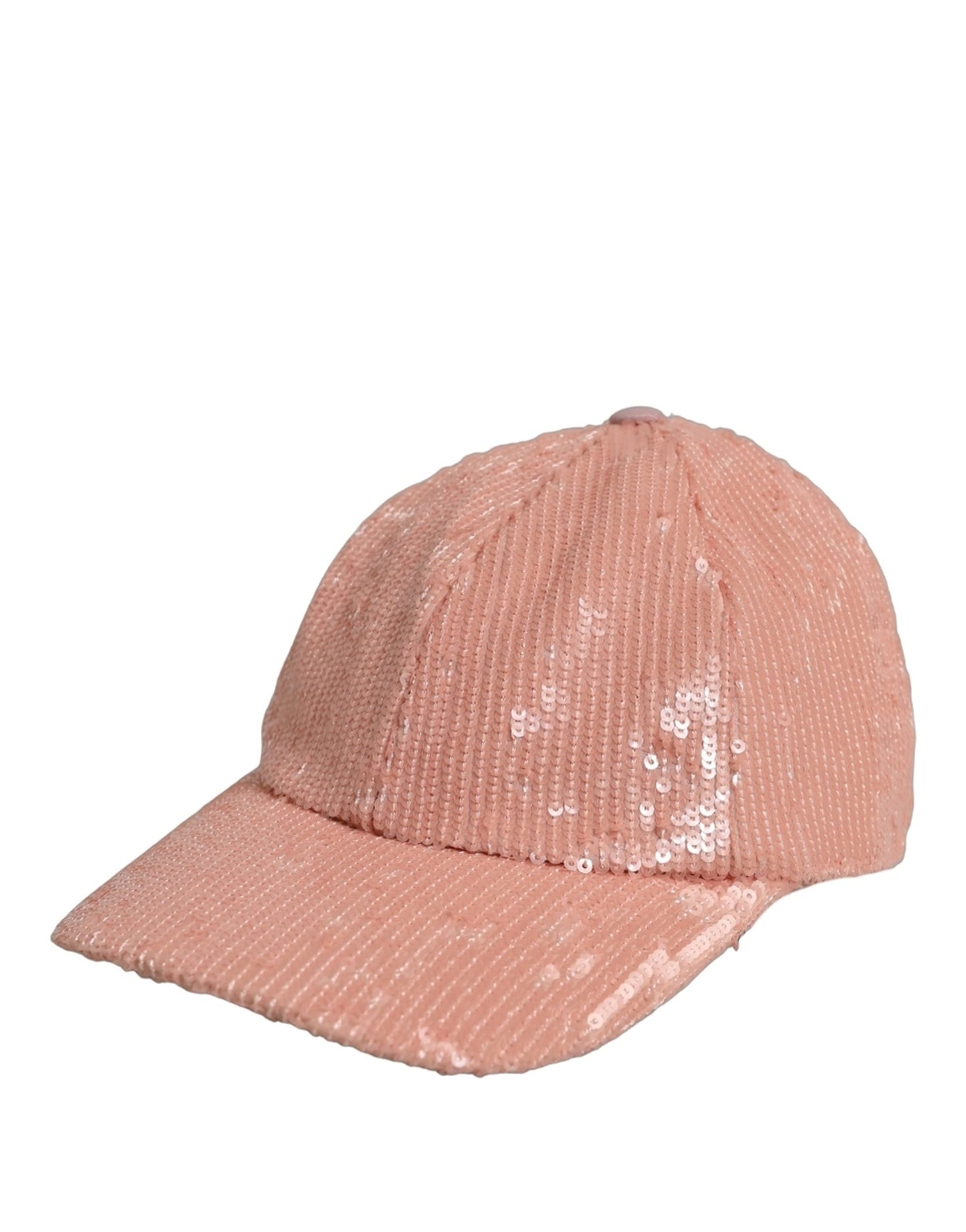 Dolce & Gabbana Men Pink Cotton Sequin Baseball Cap