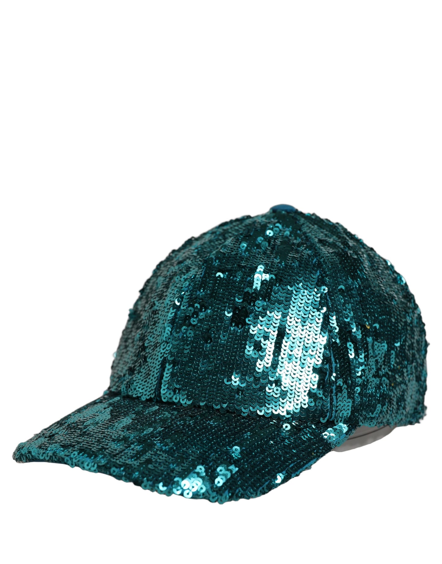 Dolce & Gabbana Green Cotton Sequin Baseball Cap