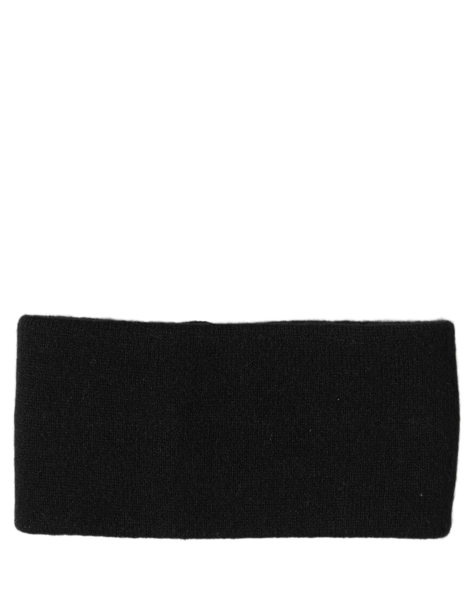 Dolce & Gabbana Men Black Cashmere Knitted Logo Headband One Size