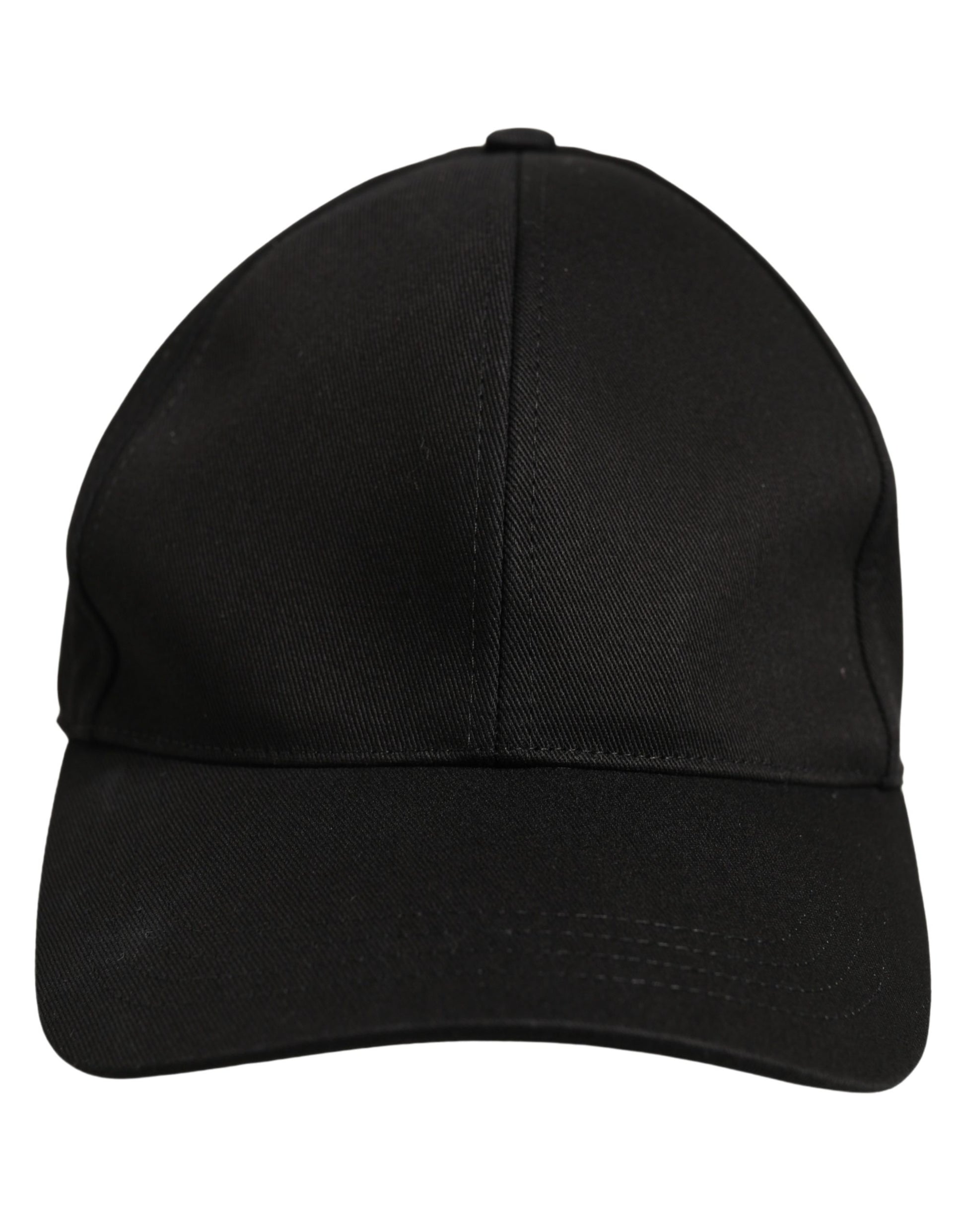 Dolce & Gabbana Men Black Cotton Baseball Capello 6 Panels Hat