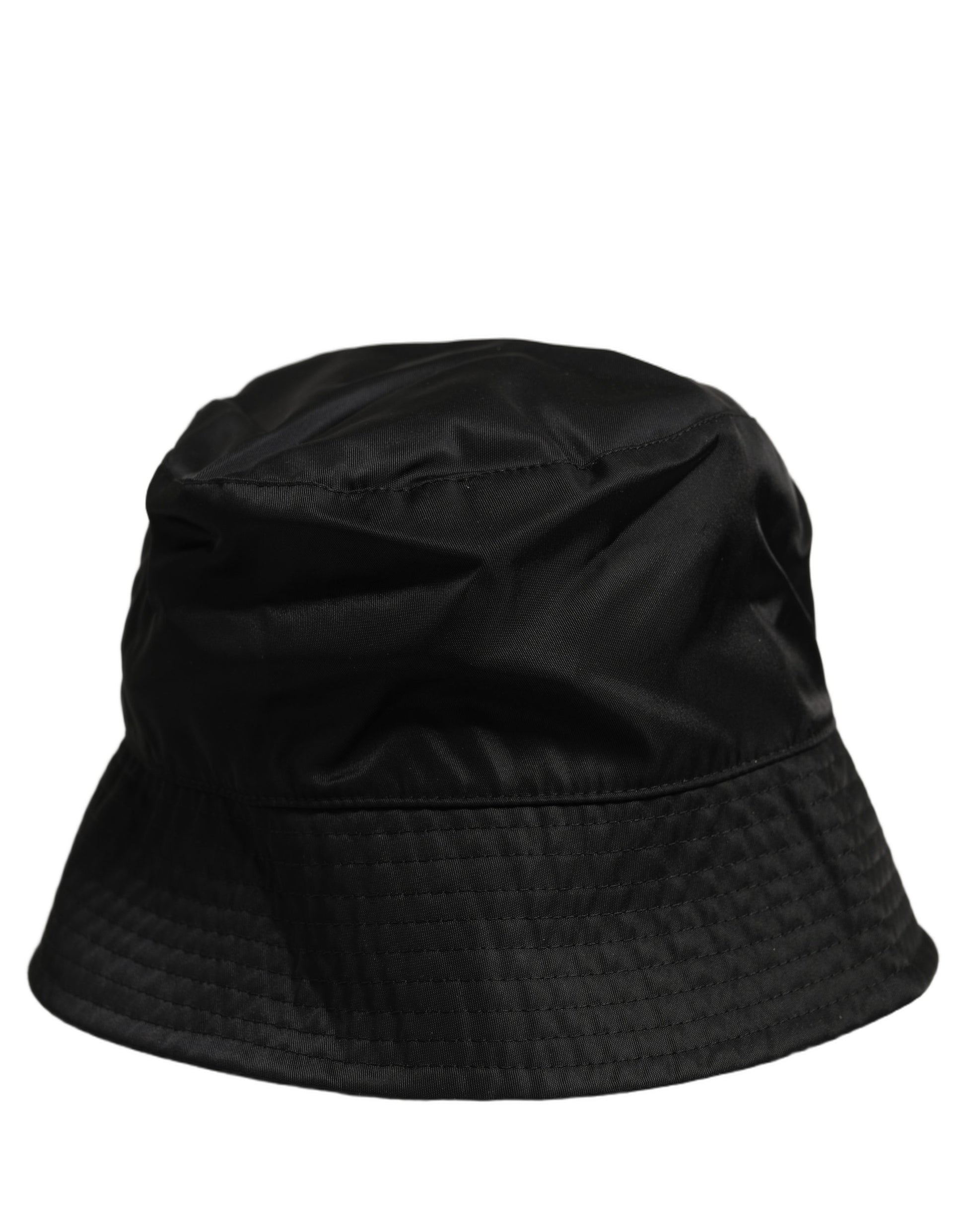 Dolce & Gabbana Black Nylon Wide Brim Bucket Hat
