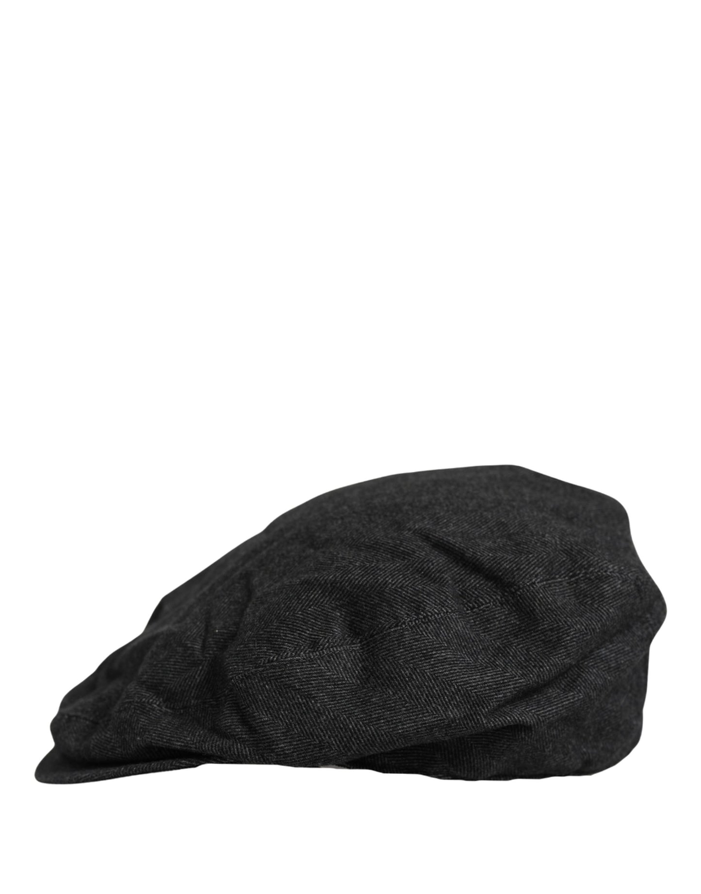 Dolce & Gabbana Men Black Cotton Newsboy Cap Hat