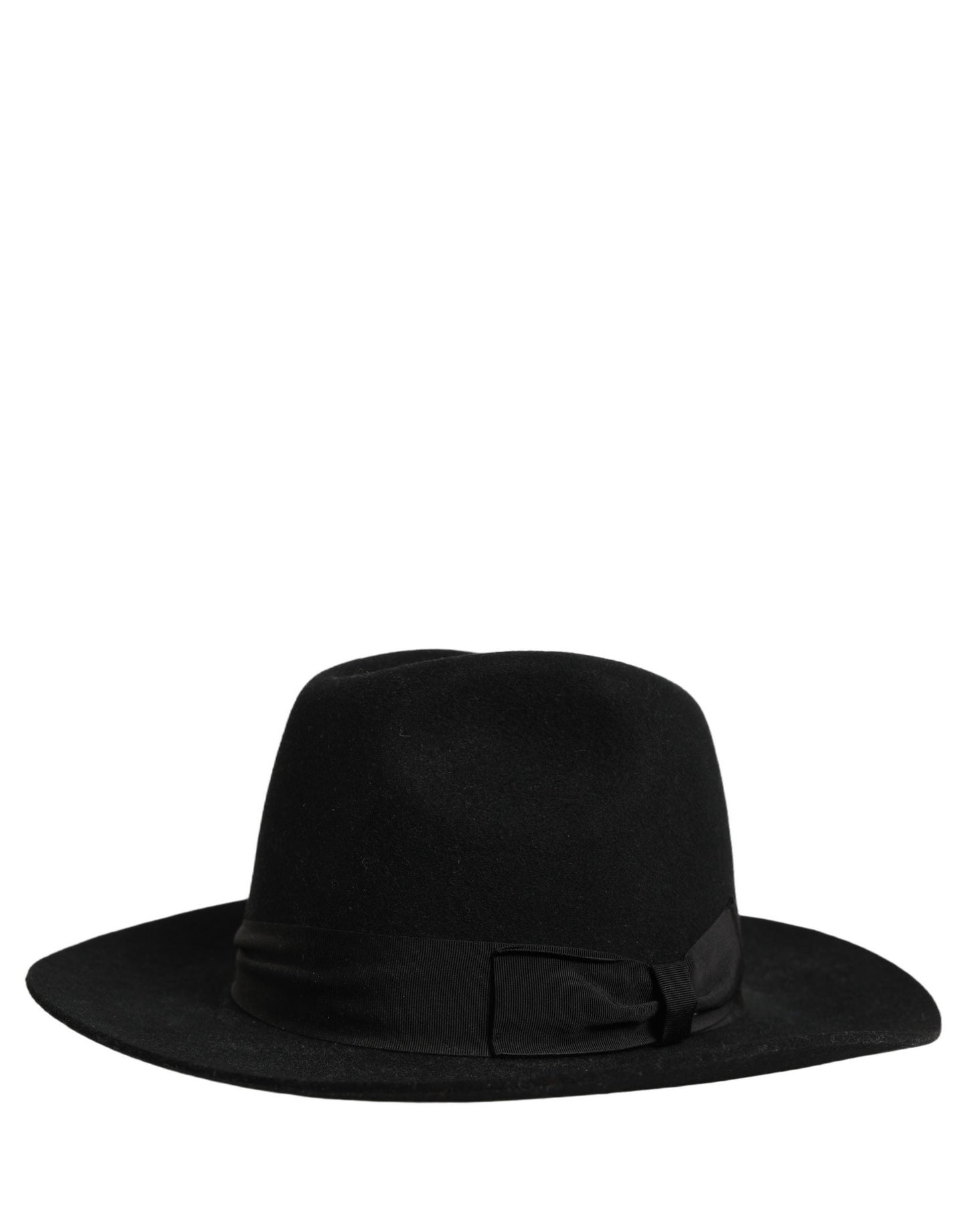 Dolce & Gabbana Men Black Classic Wide Brim Fedora Hat