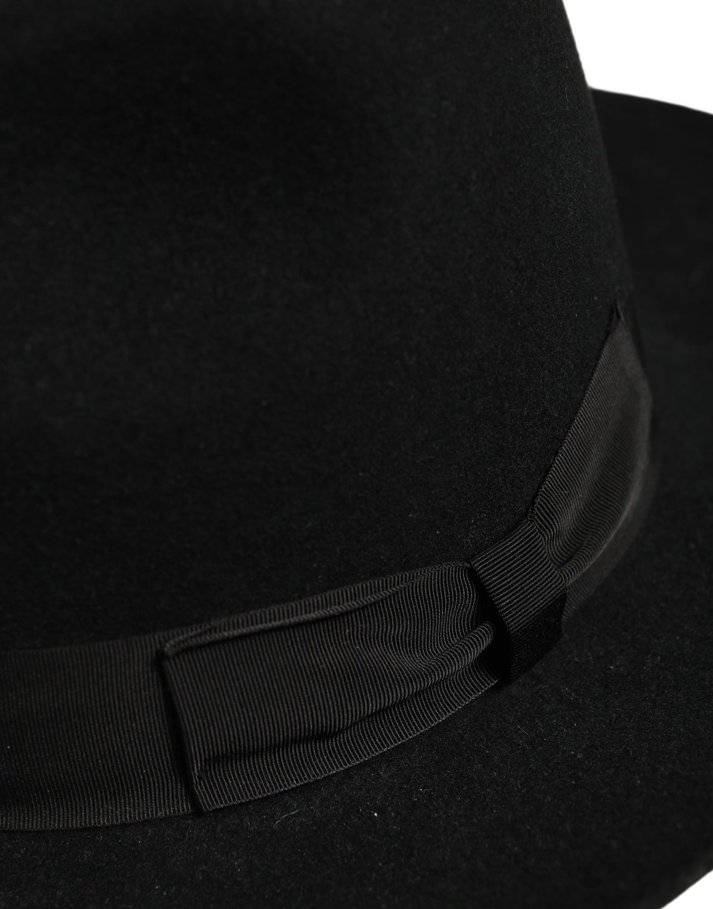 Dolce & Gabbana Men Black Classic Wide Brim Fedora Hat