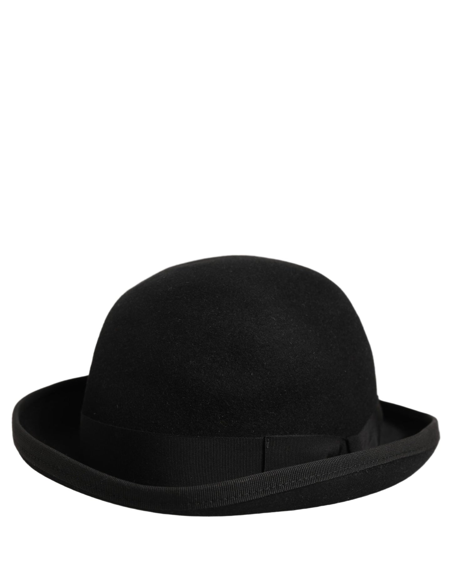 Dolce & Gabbana Men Black Rabbit Fur Felt Bowler Hat