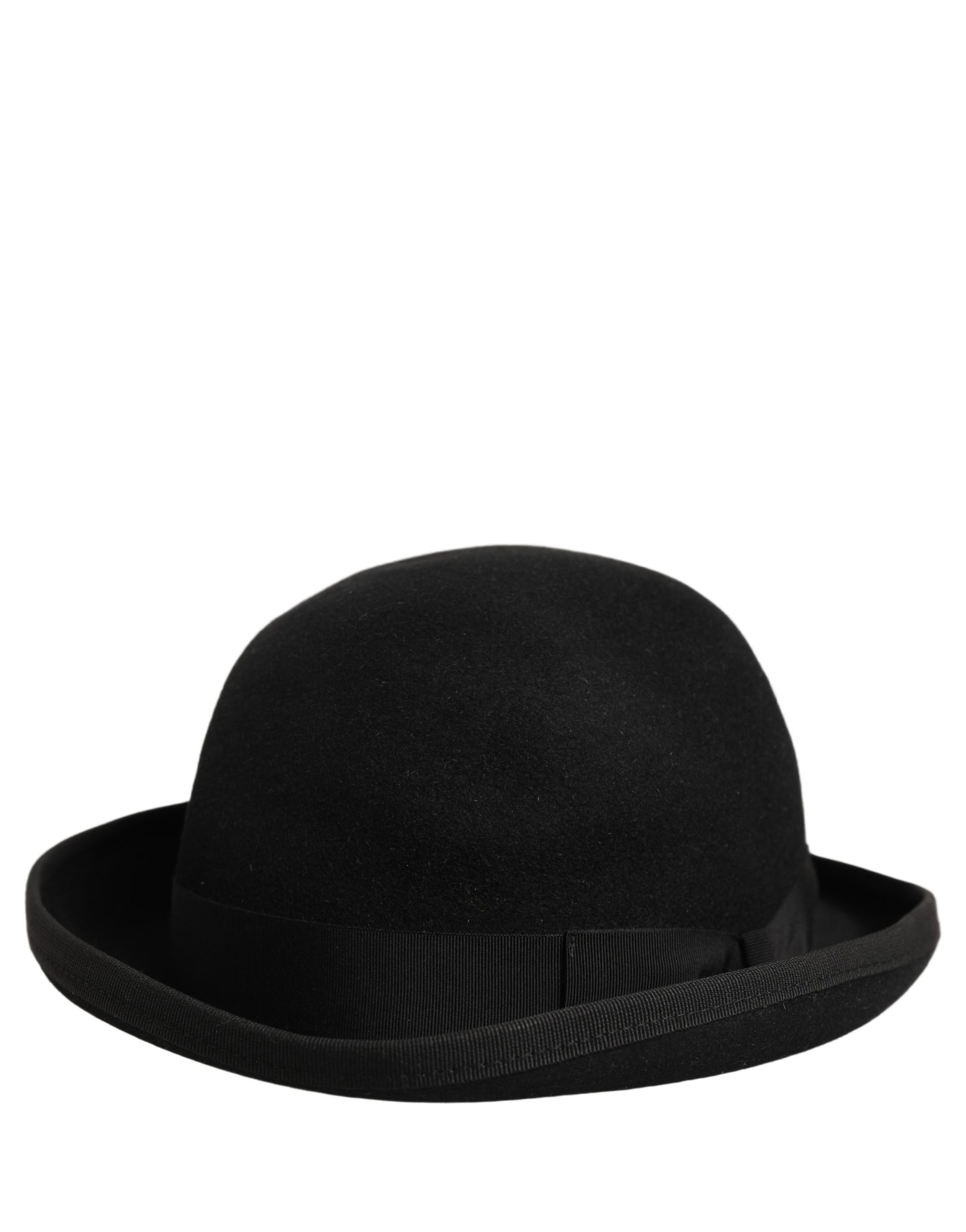 Dolce & Gabbana Men Black Rabbit Fur Felt Bowler Hat
