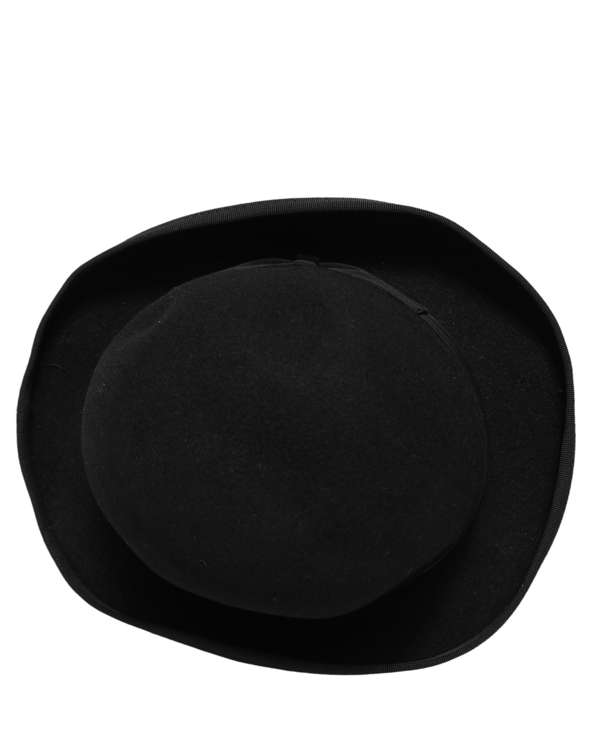 Dolce & Gabbana Men Black Rabbit Fur Felt Bowler Hat
